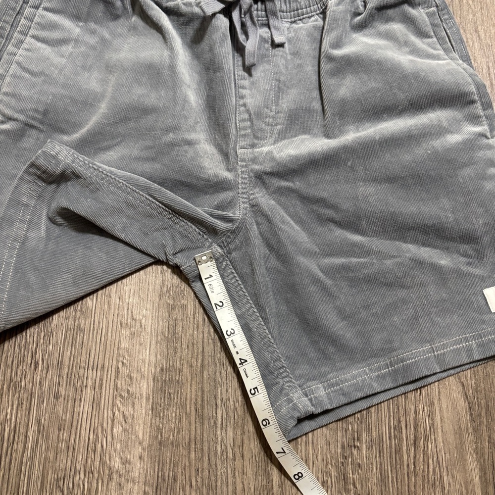 Katin Men's Corduroy Shorts Size Small, Gray, Elastic Waist, Drawstring - Picture 11 of 11